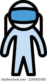 space man Vector illustration on a transparent background.Premium quality symbols.Stroke vector       icon for concept and graphic design.