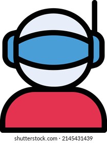 Space man Vektorgrafik auf transparentem Hintergrund.Symbole in Premium-Qualität.Stroke Vektorgrafik       Icon für Konzept und Grafikdesign.