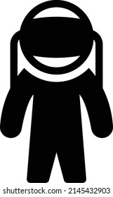 space man Vector illustration on a transparent background.Premium quality symbols.Glyphs vector icon for concept and graphic design.