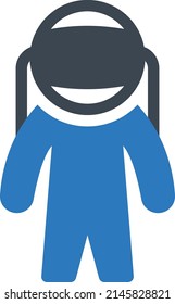 space man Vector illustration on a transparent background.Premium quality symbols.Glyphs vector icon for concept and graphic design.