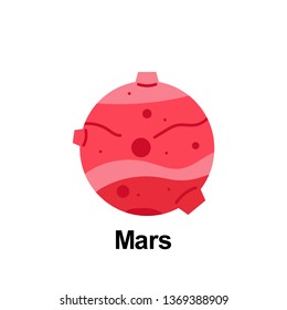 Space, mars color icon. Element of color space icon. Premium quality graphic design icon. Signs and symbols collection icon for websites, web design