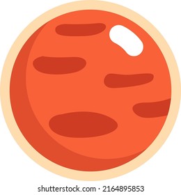 Space mars, illustration, vector on a white background.