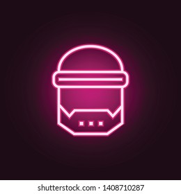 space mask neon icon. Elements of web set. Simple icon for websites, web design, mobile app, info graphics