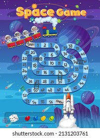 Ilustración de juego de rompecabezas de mase de espacio