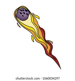 Space meteor symbol