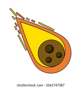 Space meteor symbol