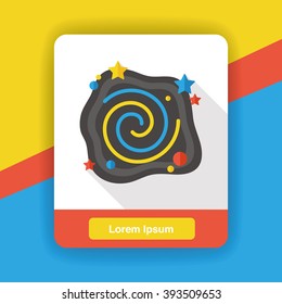 Space meteoric stone flat icon