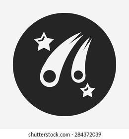 Space meteoric stone icon