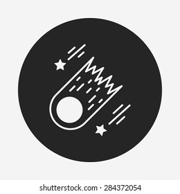 Space meteoric stone icon