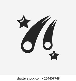 Space meteoric stone icon