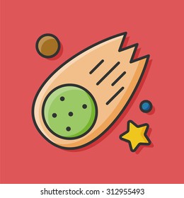 Space meteoric stone icon