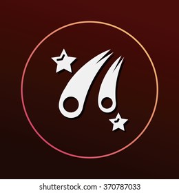 Space meteoric stone icon