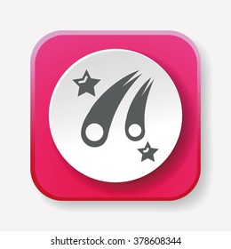 Space meteoric stone icon