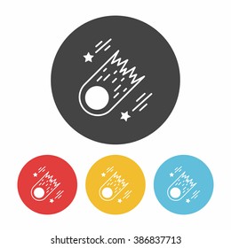 Space meteoric stone icon