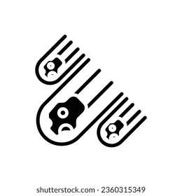 Space Meteorite Filled Icon Vector Illustration