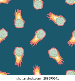 Space Meteorite flat icon,eps10 seamless pattern background