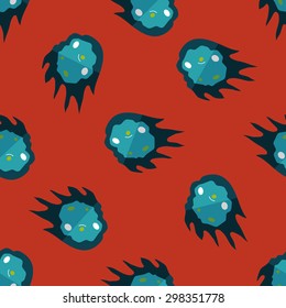 Space Meteorite flat icon,eps10 seamless pattern background