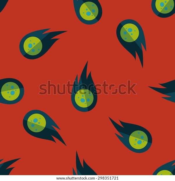 Space Meteorite flat icon,eps10 seamless\
pattern background
