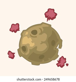 Space Meteorite theme element vector,eps