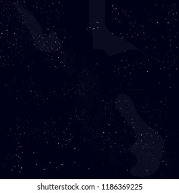 Space, Milky way galaxy with stars. Vector illustration
