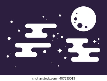 space minimal illustration conceptual background vector