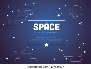 space minimal illustration conceptual background vector