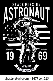 space mission cosmic design black