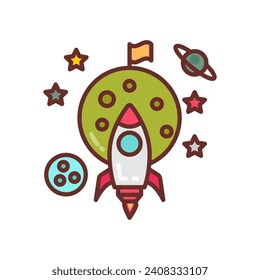 Space Mission icon in vector. Illustration