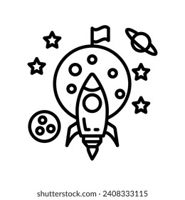 Space Mission icon in vector. Illustration