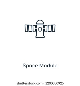Space Module concept line icon. Linear Space Module concept outline symbol design. This simple element illustration can be used for web and mobile UI/UX.