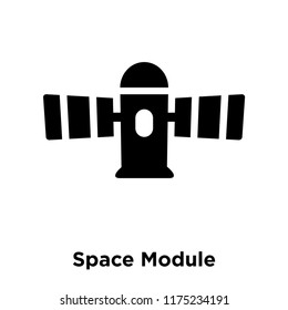 Space Module icon vector isolated on white background, logo concept of Space Module sign on transparent background, filled black symbol