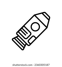 Space Module Outline Icon Vector Illustration