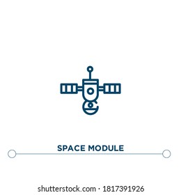 space module outline vector icon. simple element illustration. space module outline icon from editable astronomy concept. can be used for web and mobile
