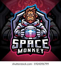 Space Monkey Esport Mascot Logo Design