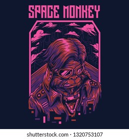 Space Monkey Remastered Illustration