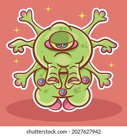 Space monster with one eye and full of arms.