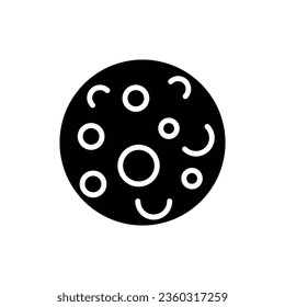 Space Moon Filled Icon Vector Illustration