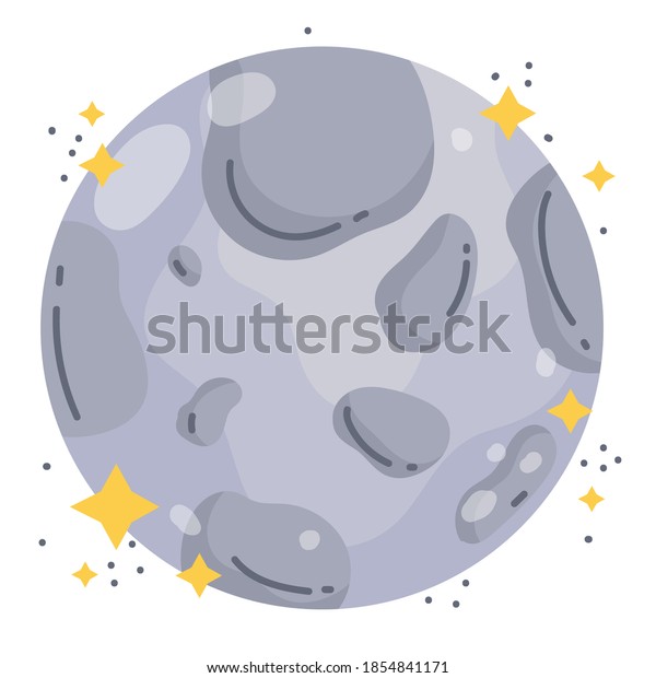 space moon galaxy astronomy in cartoon style\
vector illustration