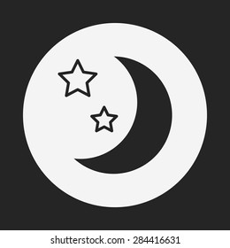 Space moon icon