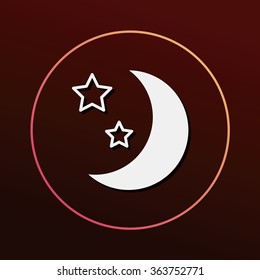 Space moon icon