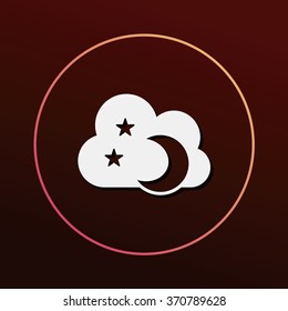 Space moon icon