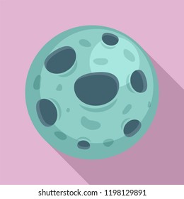 Space moon icon. Flat illustration of space moon vector icon for web design