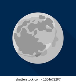 Space moon icon. Flat illustration of space moon vector icon for web design