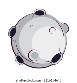 space moon icon flat isolated