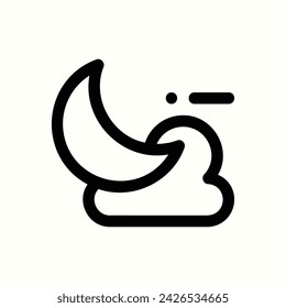 Space, moon icon, isolated icon in light background, perfect for website, blog, logo, graphic design, social media, UI, mobile app