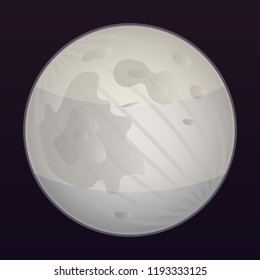 Space moon icon. Isometric of space moon vector icon for web design isolated on black background