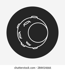Space moon line icon