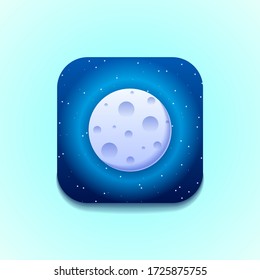 Space Moon on the Sky Logo Vector Symbol Icon