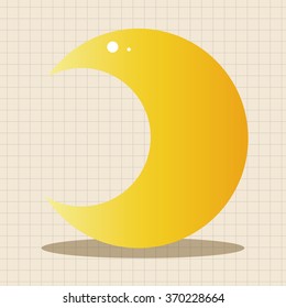 Space moon theme elements
