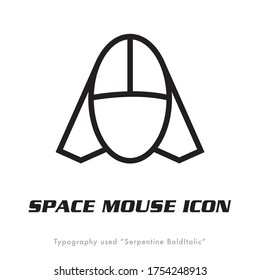 Icono de ratón espacial, ideal para tiendas de hardware, cafés de internet y computadoras y piezas de pc